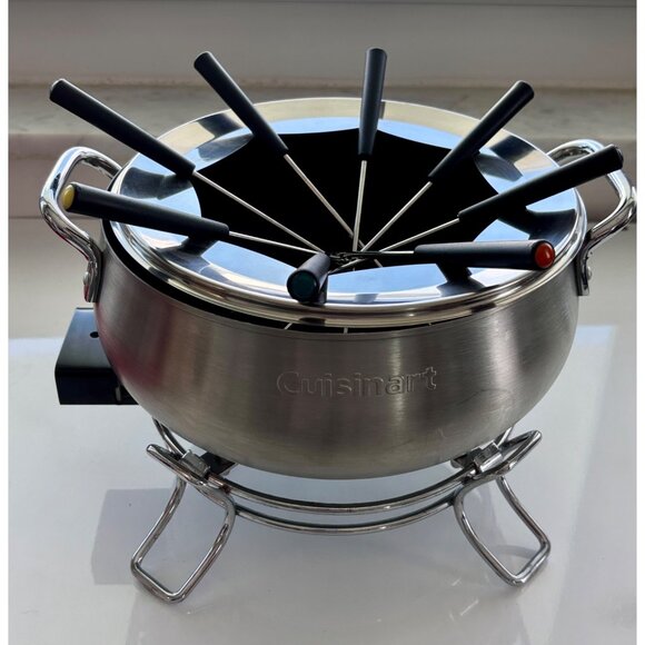 Cuisinart Electric Fondue Set With Stainless Steel Bowl Forks & Temperature Cont - Picture 3 of 7